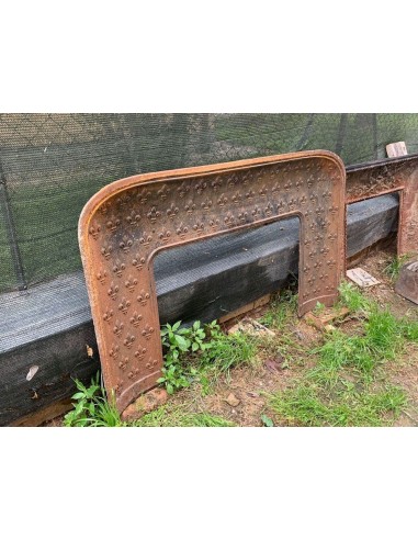 ANTICO CONTORCUORE IN GHISA D'ARTE PER CAMINETTO ANTICO IN MARMO BAROCCO