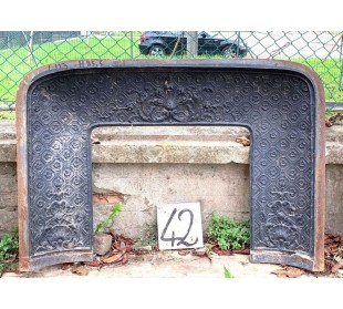 CG 042 FLOREALE CAMINO CONTROCUORE LUIGI XIV IN GHISA...