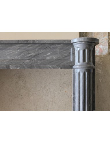 210 CAMINETTO LUIGI XVI A COLONNA SCOLPITO IN...