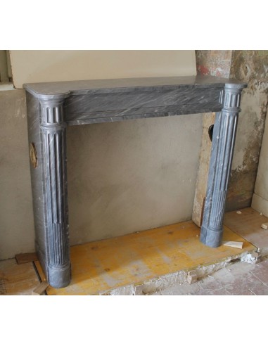 210 CAMINETTO LUIGI XVI A COLONNA SCOLPITO IN...