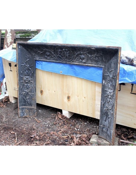 CG 086 CAMINO CONTROCUORE LUIGI XVI "LARCHER" IN FUSIONE DI GHISA D'ARTE