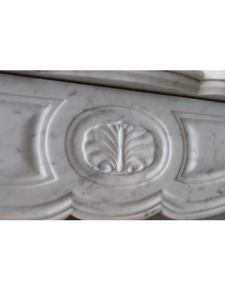 035 INTROVABILE  CAMINETTO POMPADOUR "ORCHIS" IN BIANCO DI CARRARA