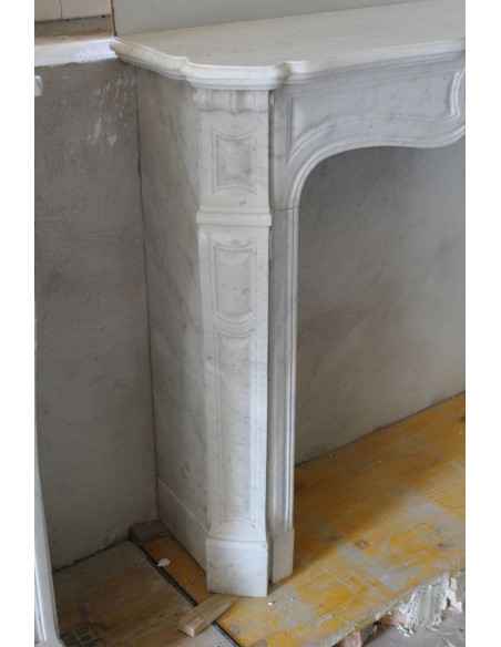 035 INTROVABILE  CAMINETTO POMPADOUR "ORCHIS" IN BIANCO DI CARRARA