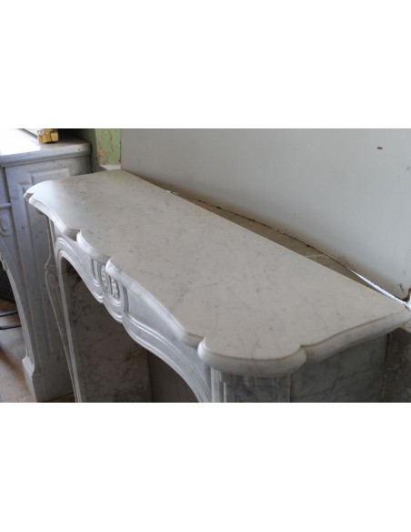 035 INTROVABILE  CAMINETTO POMPADOUR "ORCHIS" IN BIANCO DI CARRARA