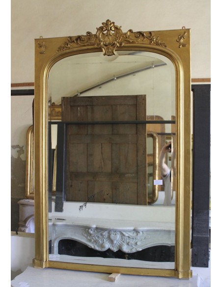 021M SNELLA ED ORIGINALE CAMINIERA LIBERTY CON CRISTALLO MOLATO D'ORIGINE