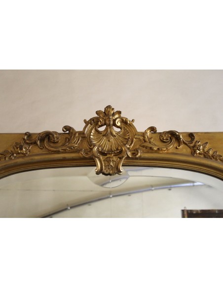 021M SNELLA ED ORIGINALE CAMINIERA LIBERTY CON CRISTALLO MOLATO D'ORIGINE