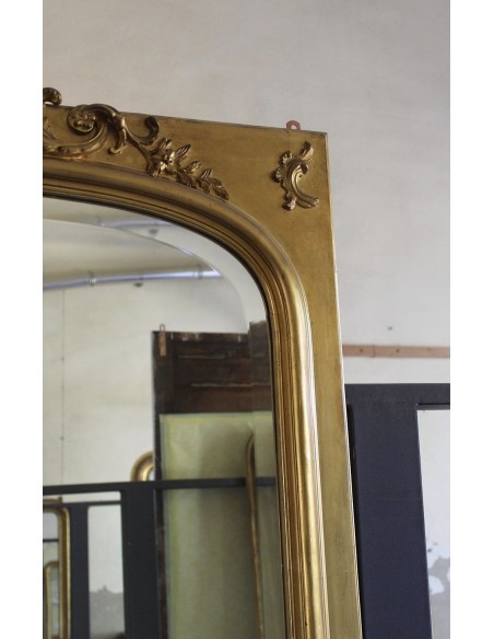 021M SNELLA ED ORIGINALE CAMINIERA LIBERTY CON CRISTALLO MOLATO D'ORIGINE