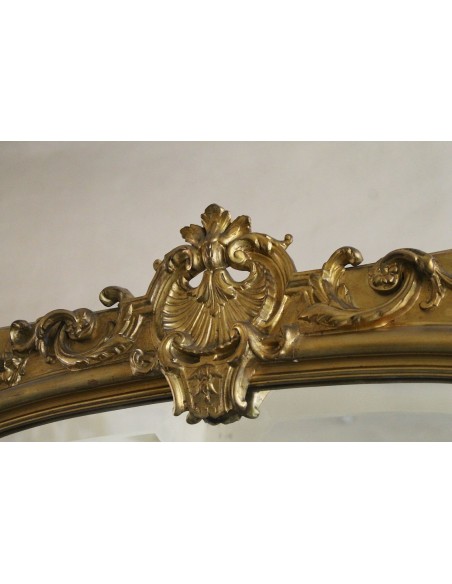 021M SNELLA ED ORIGINALE CAMINIERA LIBERTY CON CRISTALLO MOLATO D'ORIGINE