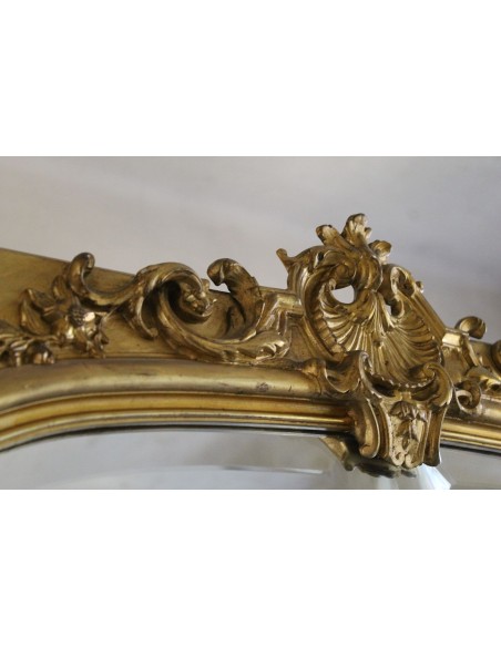 021M SNELLA ED ORIGINALE CAMINIERA LIBERTY CON CRISTALLO MOLATO D'ORIGINE