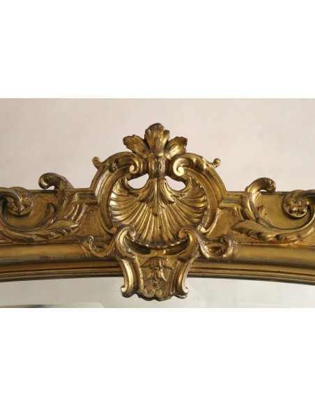 021M SNELLA ED ORIGINALE CAMINIERA LIBERTY CON CRISTALLO MOLATO D'ORIGINE