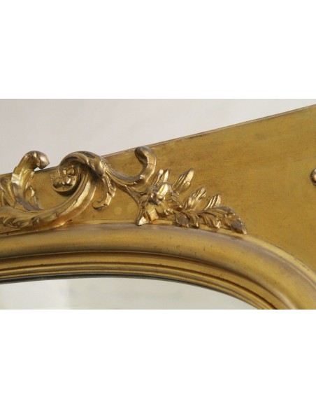 021M SNELLA ED ORIGINALE CAMINIERA LIBERTY CON CRISTALLO MOLATO D'ORIGINE