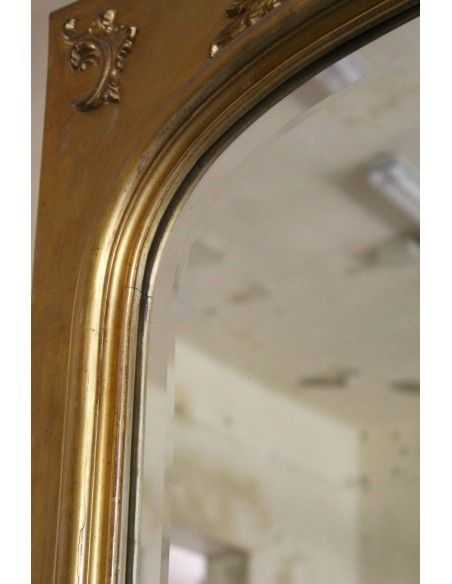 021M SNELLA ED ORIGINALE CAMINIERA LIBERTY CON CRISTALLO MOLATO D'ORIGINE