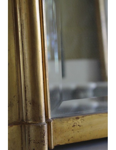 021M SNELLA ED ORIGINALE CAMINIERA LIBERTY CON CRISTALLO MOLATO D'ORIGINE