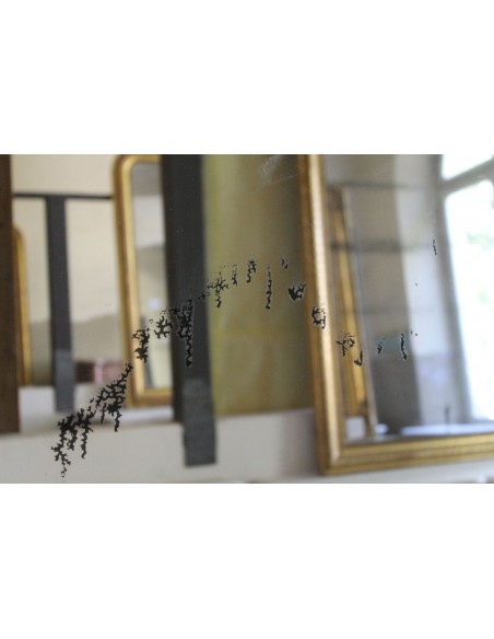 021M SNELLA ED ORIGINALE CAMINIERA LIBERTY CON CRISTALLO MOLATO D'ORIGINE