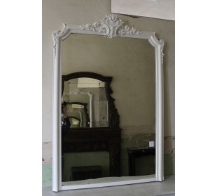 290 BIANCA CAMINIERA BAROCCA IN LEGNO E STUCCO