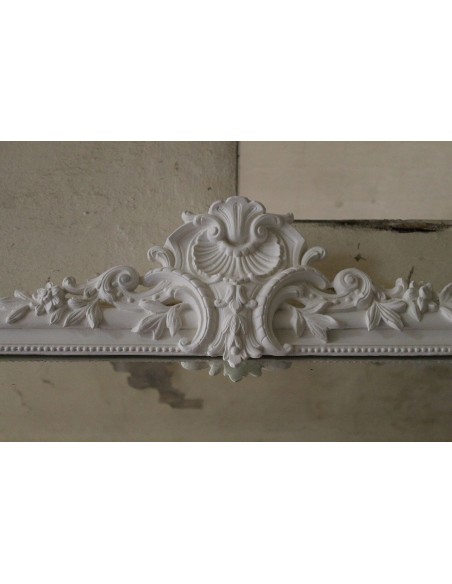 290 BIANCA CAMINIERA BAROCCA IN LEGNO E STUCCO