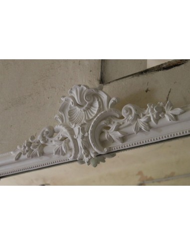 290 BIANCA CAMINIERA BAROCCA IN LEGNO E STUCCO