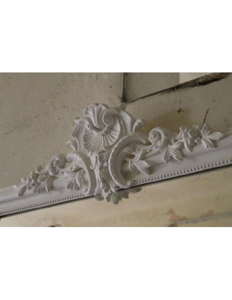 290 BIANCA CAMINIERA BAROCCA IN LEGNO E STUCCO