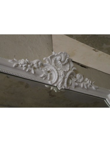 290 BIANCA CAMINIERA BAROCCA IN LEGNO E STUCCO