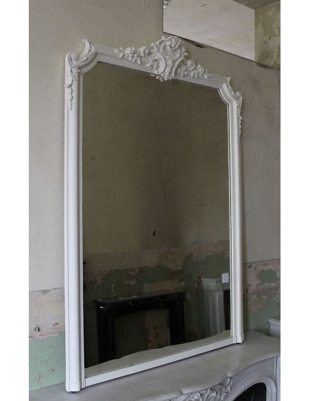 290 BIANCA CAMINIERA BAROCCA IN LEGNO E STUCCO