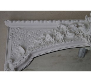 025G IMPONENTE  CAMINIERA REGGENZA FINEMENTE DECORATA E... 2