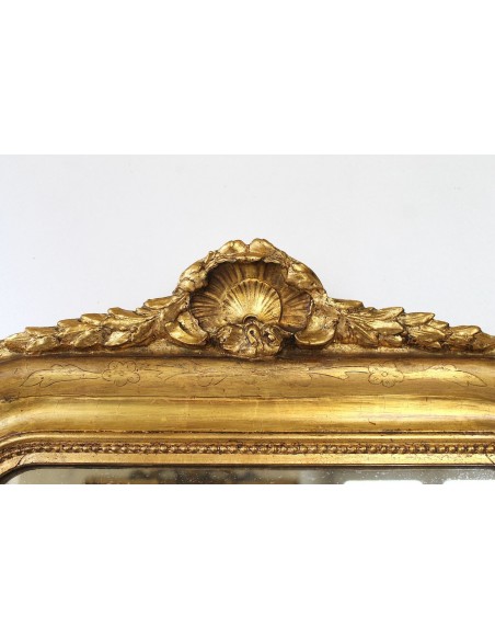 261 SPECCHIERA LUIGI XV IN FOGLIA D'ORO DI PICCOLE DIMENSIONI