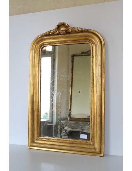 261 SPECCHIERA LUIGI XV IN FOGLIA D'ORO DI PICCOLE DIMENSIONI