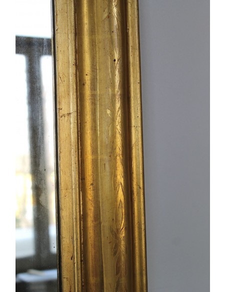 007 PICCOLA E PROPORZIONATA SPECCHIERA DORATA A VASSOIO