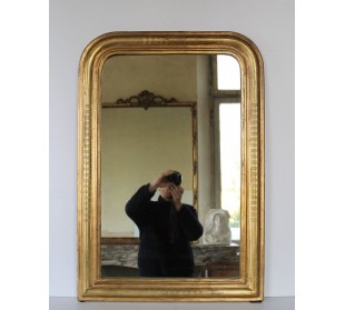 008 PICCOLA SPECCHIERA LUIGI FILIPPO A FOGLIA D'ORO CON...