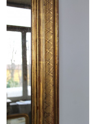 013 ANTICA SPECCHIERA DORATA A VASSOIO, DI...