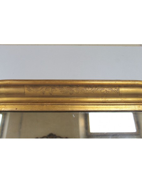 020P CLASSICA SPECCHIERA LUIGI FILIPPO A FOGLIA D'ORO GRAFFITATA