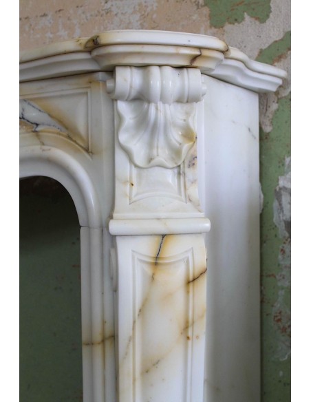 045 AG CAMINO LUIGI XV "TROIS COQUILLES" IN MARMO PAONAZZETTO