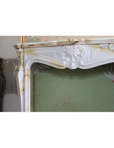 045 AG CAMINO LUIGI XV "TROIS COQUILLES" IN MARMO PAONAZZETTO