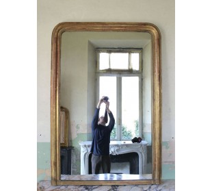 019M CAMINIERA SPECCHIERA LUIGI FILIPPO IN FOGLIA D'ORO