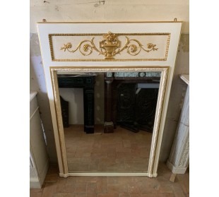 013G CAMINIERA NAPOLEONE III A PANNELLO, LACCA BIANCA E...