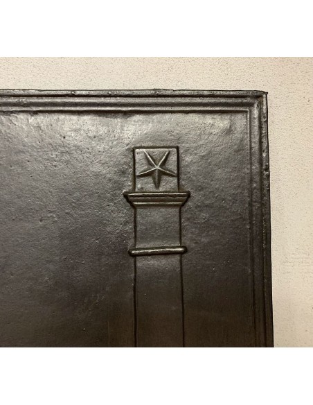 102 MASSONICA PIASTRA "DEUX COLONNES" IN GHISA D'ARTE