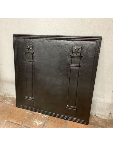 102 MASSONICA PIASTRA "DEUX COLONNES" IN GHISA...