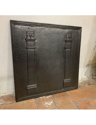 102 MASSONICA PIASTRA "DEUX COLONNES" IN GHISA...