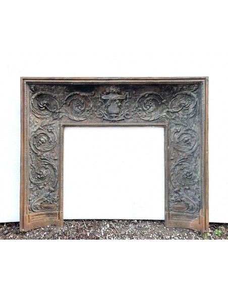 CG 060 CAMINO CONTROCUORE LUIGI XVI "ROSACES" IN FUSIONE DI GHISA ARTISTICA