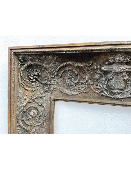 CG 060 CAMINO CONTROCUORE LUIGI XVI "ROSACES" IN FUSIONE DI GHISA ARTISTICA