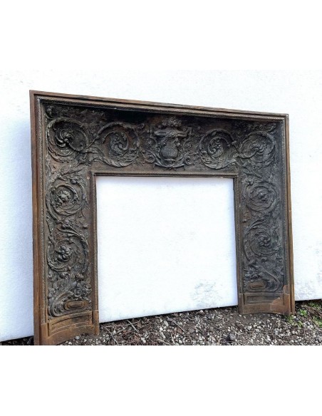 CG 060 CAMINO CONTROCUORE LUIGI XVI "ROSACES" IN FUSIONE DI GHISA ARTISTICA