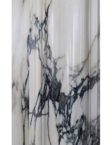 305 CAMINO "SALVATOR ROSA" DI IMPORTANTE DIMENSIONE SCOLPITO IN AFFASCINANTE E RARISSIMA  BRECCIA MEDICEA