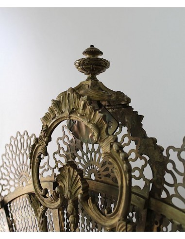 001 ANTICO PARASCINTILLE A VENTAGLIO IN FUSIONI...