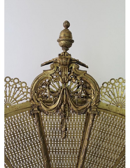 005 PARASCINTILLE A VENTAGLIO IN FUSIONE DI BRONZO ED OTTONE TRAFORATO