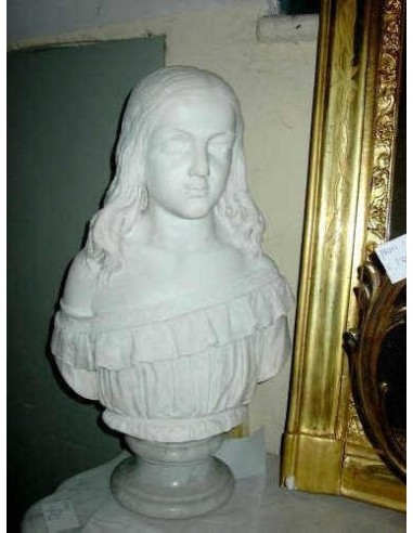 042 Busto di giovinetta, finissimo ritratto in...