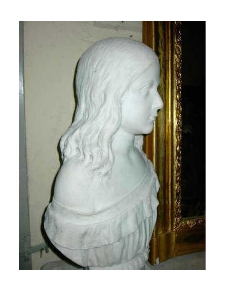 042 Busto di giovinetta, finissimo ritratto in Statuario Carrara
