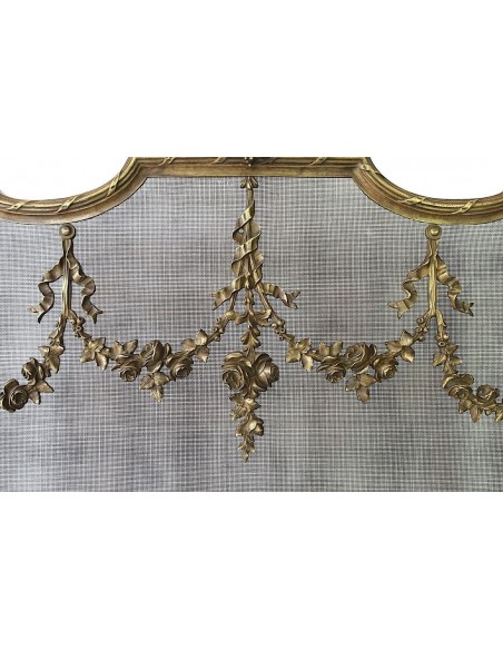 VENDUTO DIVAIO PARASCINTILLE NEOCLASSICO FLOREALE IN FUSIONE DI BRONZO