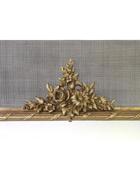 VENDUTO DIVAIO PARASCINTILLE NEOCLASSICO FLOREALE IN FUSIONE DI BRONZO