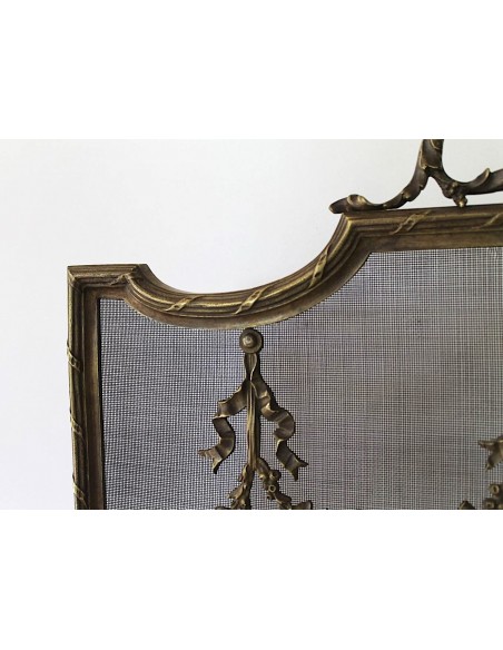 VENDUTO DIVAIO PARASCINTILLE NEOCLASSICO FLOREALE IN FUSIONE DI BRONZO