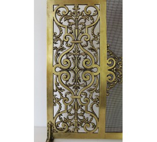 016 PARASCINTILLE ANTICO CON DECORAZIONI FLOREALI IN OTTONE 2